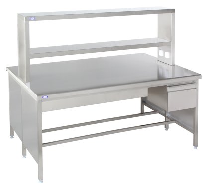 Stół do kontroli i pakowania z nadstawką